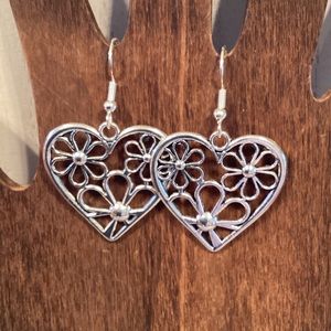Floral Heart Earrings